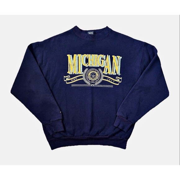Vintage 90’s University Of Michigan Wolverines Jansport Crewneck Sweatshirt - Picture 1 of 5